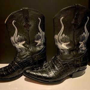 Bill Pecos Crocodile cowboy Boot. Size 14 EE